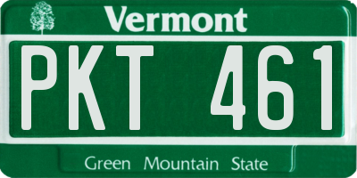 VT license plate PKT461
