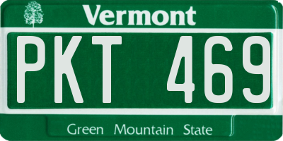 VT license plate PKT469