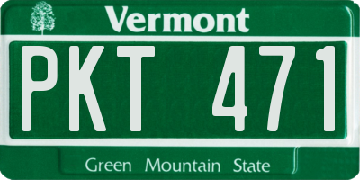 VT license plate PKT471