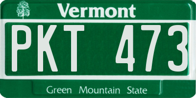 VT license plate PKT473