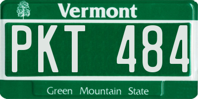 VT license plate PKT484