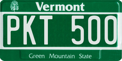 VT license plate PKT500