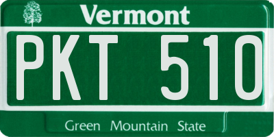 VT license plate PKT510