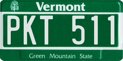 VT license plate PKT511