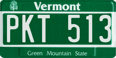 VT license plate PKT513