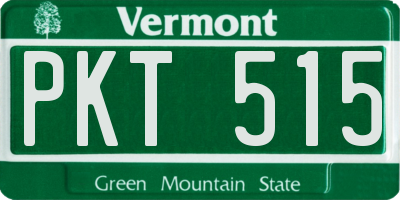 VT license plate PKT515
