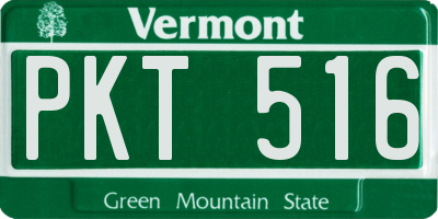 VT license plate PKT516