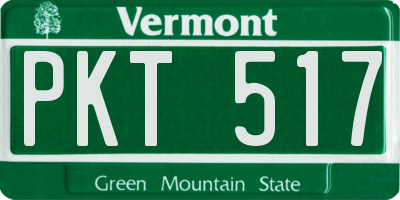 VT license plate PKT517