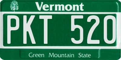 VT license plate PKT520