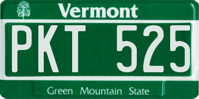 VT license plate PKT525
