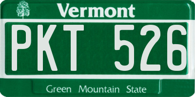 VT license plate PKT526