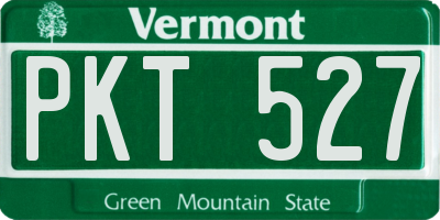 VT license plate PKT527
