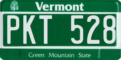 VT license plate PKT528