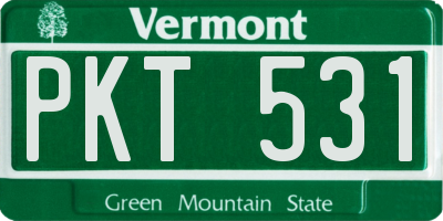 VT license plate PKT531