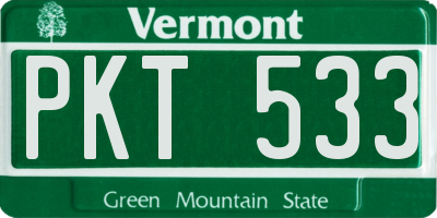 VT license plate PKT533
