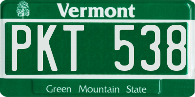 VT license plate PKT538