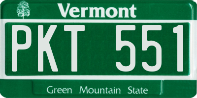 VT license plate PKT551