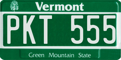 VT license plate PKT555