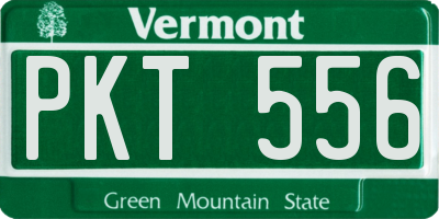 VT license plate PKT556