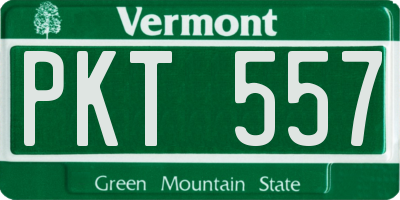 VT license plate PKT557
