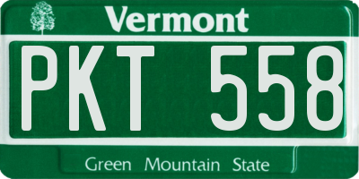 VT license plate PKT558
