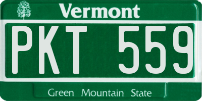 VT license plate PKT559