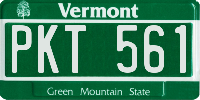 VT license plate PKT561