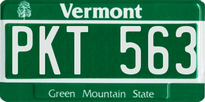 VT license plate PKT563