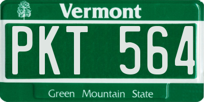 VT license plate PKT564