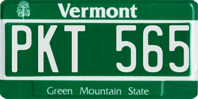 VT license plate PKT565