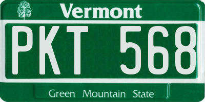 VT license plate PKT568