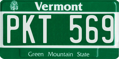 VT license plate PKT569