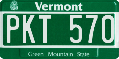 VT license plate PKT570