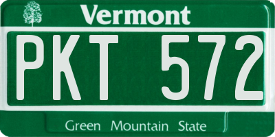 VT license plate PKT572