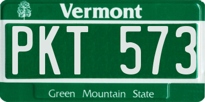 VT license plate PKT573