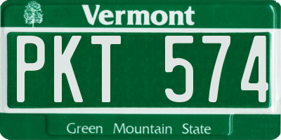 VT license plate PKT574