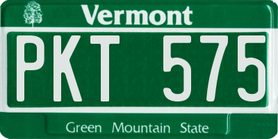 VT license plate PKT575