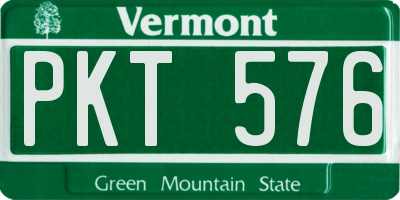 VT license plate PKT576