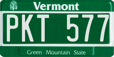 VT license plate PKT577
