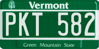 VT license plate PKT582