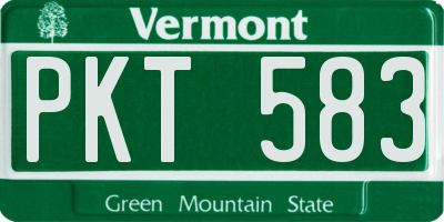 VT license plate PKT583