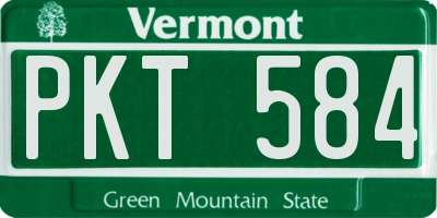 VT license plate PKT584