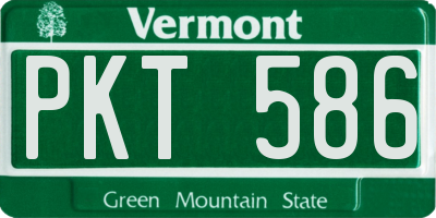 VT license plate PKT586