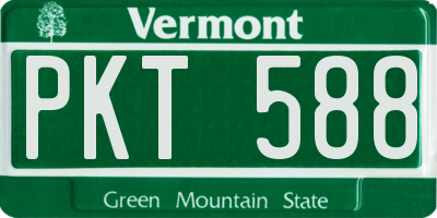 VT license plate PKT588