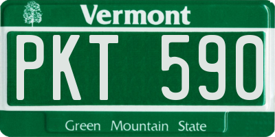 VT license plate PKT590