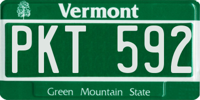 VT license plate PKT592