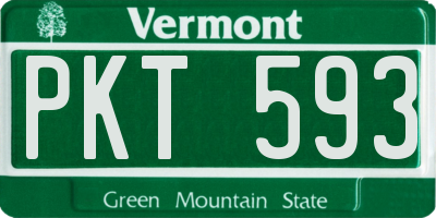 VT license plate PKT593