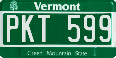 VT license plate PKT599