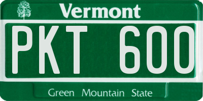 VT license plate PKT600