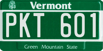 VT license plate PKT601